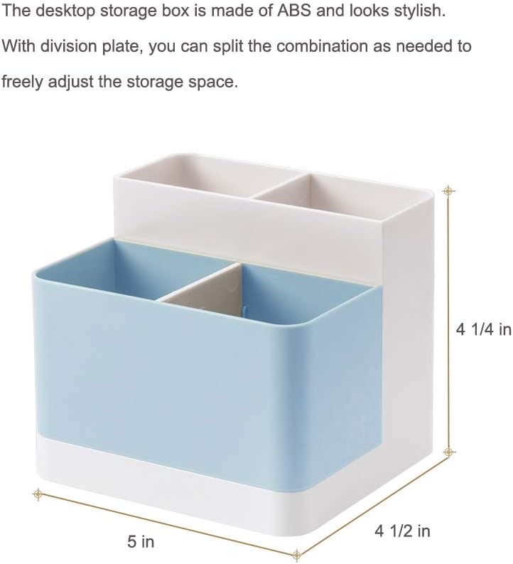 Lunmore Desktop Storage Organizer Pencil Case Card Holder Box Container for Desk, Office Supplies, Vanity Table : Office Products