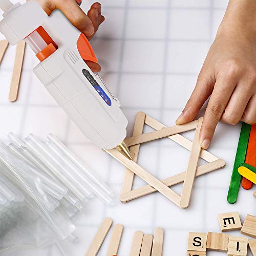 AONOKOY 60/100W Hot Glue Gun, Full Size (Not Mini) Dual Power Heavy Duty High Temp Melt Glue Gun Kit with 20 Pcs Glue Sticks(0.43'' x 5.9") for Arts & Crafts, Quick Repairs, Festival Decoration