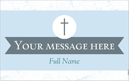 Amazon Com Vistaprint Light Blue First Communion 2 5 X 4 Banners