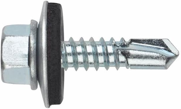 Index Fixing Systems din-7504-k + arvul – Pack of 500 Screws autotaladrantes Hexagon Head Washer with Stamped Screw (Coating), ABE166338