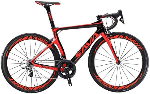 QLHQWE SAVA Carbon Road bike Carbon bike Road Bicycle 22 Speed Racing bicycle Full Carbon frame with SHIMANO ULTEGRA 8000 Groupsets,Red