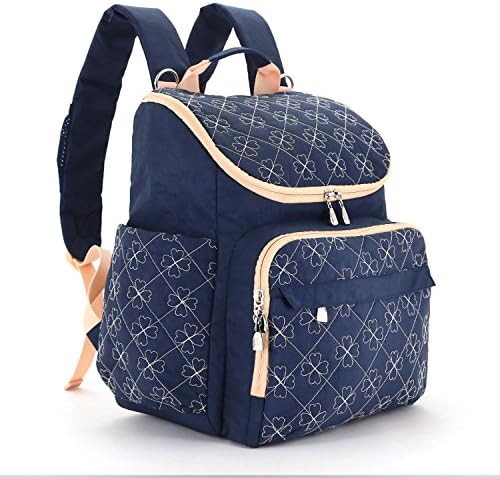 GUGER Baby Diaper Backpack - Durable Nappy Bags with Easy-Access Pockets, with Changeable Pad and Stroller Strap for both Mom and Dad (blue)