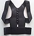 Medical-Grade Adjustable Magnetic Posture Support Back Brace - Relieves Neck, Back and Spine Pain - Improves Posture (Small) (Black) by Poscure(TM)