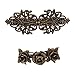 2PCS Retro Vintage Metal French Barrette Clip Hair Clasp Roses Bronze Accessories
