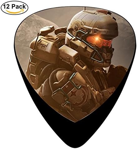 DaMuiu 12 Pack Halo Guitar Picks Music Set Keyboard Plectrum Bass