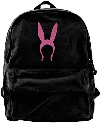 IEUBAG Canvas Backpacks Bobs Burgers Bunny Ears Canvas Backpack Travel Rucksack Backpack Daypack Knapsack Laptop Shoulder Bag
