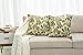 Mika Home Set of 2 Jacquard Tropical Leaf Pattern Throw Pillow Covers Decorative Pillowcase 20X20 Inches,Green Cream