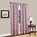 Buffalo Check Panel Window Curtain - 42 Inch Width, 84 Inch Length - Burgundy & Ivory Plaid - Light Filtering Farmhouse Country Drapes for Bedroom Living & Dining Room by Achim Home Decor