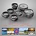 ISSIKI Electronics HD Cell Phone Camera Lens Kit for iPhone 6/ 6s Plus/ SE/ 7/ Samsung Galaxy S8/ S8+/ S7/ S7 Edge/ S6 Edge/ S5 and Other Android Smart Phone (7 in 1)