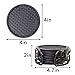 PAO MOTORING Coasters for Drink Set of 6 in Holder,Protect Furniture from Liquid Marks,Non-Slip,4 inch Large Silicone Drink Coasters(Black)