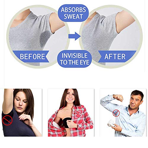 Underarm Sweat Pads Disposable, Armpit Sweat Pads for women Girl and Men, Fight Hyperhidrosis PREMIUM QUALITY Underarm Armpit Sweat Pads Shield Dress Shields Sweat Guard 40 Pack (White) - Thumbnail 4