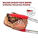 Walfos Heat Resistant Cooking Tongs with Silicone Tip, Premium Sturdy 12-inch ，9-inch and 7-inch Thick Stainless-Steel Locking Kitchen Tongs for Cooking, Barbecue, Salad, Grilling, Frying, Set of 3