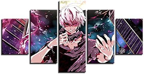 Zbyzzzy Large 5 Pieces Anime Character White Hair Kaneki Ken