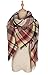 Cozy Tartan Blanket Scarf Wrap Shawl Neck Stole Warm Plaid Checked Pashmina Black Claret