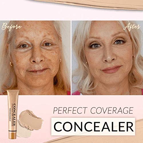 Little Gold Tube Foundation Concealer, Perfect Coverage Concealer, Waterproof Hypoallergenic Foundation, Acne Foundation Beauty, Skin Face Cover of Blemish Problem, Whelk, Spots, Tattoos (Beige)