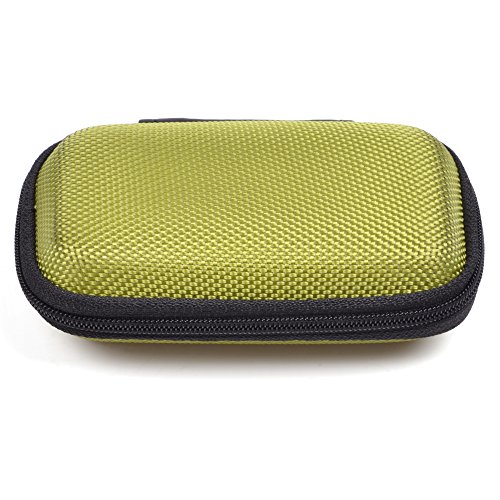 Case Star Rectangle Shaped Hard Earphone Headset EVA Case for Soundpeats Qy7 Mini Lightweight Wireless Stereo Earbuds/Headphones (Green Color)
