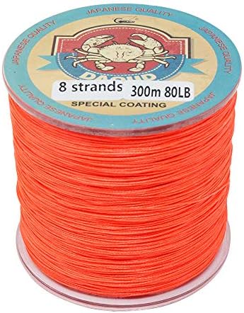 8 Strands Braided Fishing Line 300M (327 Yards) 10lb-108lb Abrasion Resistant, Highly Sensitivity, Zero Stretch and High Performance Fishing Line for Carp, Bass, Trout
