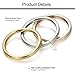 FIBO STEEL 3 Pcs 2MM Stainless Steel Womens Stacking Rings for Girls Wedding Engagement Rings,Size 8