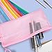 Canvas Tool Pouches, 14 Pieces Colorful PVC Waterproof Zipper Pouches, Double-Layer Plastic Bags for Pen, Pencil, Cosmetics, Travel Supplies, Pack of 14 (Multicolor)