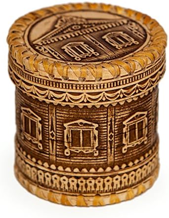 Windows House Handmade Natural Birch Bark Box Container