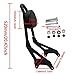 E-Most Detachable Driver Rider Backrest Sissy Bar Mount Set Rear Passenger Pad with Leather Back Rest Seat Pad Luggage Rack for 2014-2017 Yamaha Star Bolt XV950 XVS950