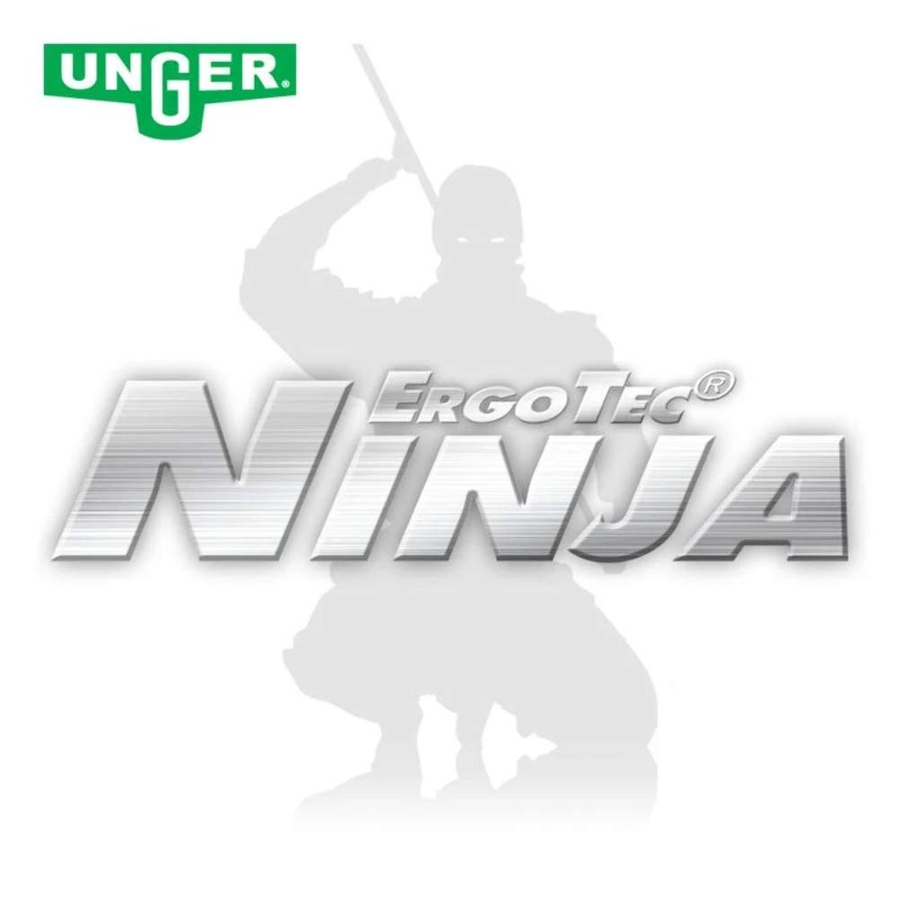 UNGER ErgoTec Ninja Squeegee 40° 35cm - Large Squeegee Blade, Aluminum Channel & Rubber Grip Handle - Window Cleaning Equipment, Black - Image 5