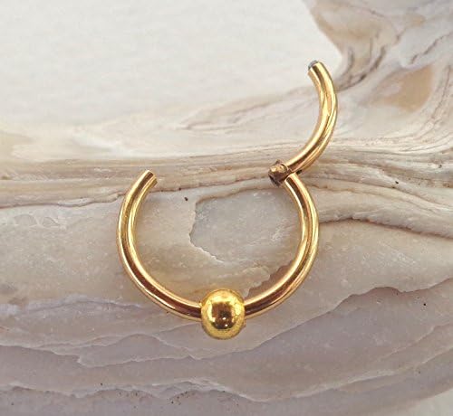 Hinged Segment Ring with movable Bead - Diameter 6mm,8mm,10mm