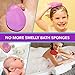 Amazing Soft Silicone Bath Shower Body Sponges for Women Men Kids Babies & Pets. 5 Pack. Heat Resistant, Antibacterial, Mildew Free, Multi-functional Sponges for Bath, Kitchen & Vegetable.