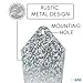 Ilyapa Galvanized Wall Planter 2 Pack - 16 Inch Hanging Metal Wall Vases for Flowers - Farmhouse Style Decor