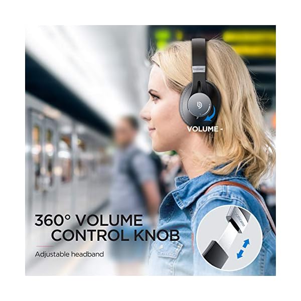 BOMAKER-Active-Noise-Cancelling-Headphones-Wireless-Over-Ear-Bluetooth-Headphones-360-Swiveling-Volume-Dial-Memory-Foam-Ear-Cups-Hi-Fi-Stereo-Headphones-with-CVC80-Mic-for-Home-Office BOMAKER Active Noise Cancelling Headphones, Wireless Over-Ear Bluetooth Headphones, 360° Swiveling Volume Dial, Memory…