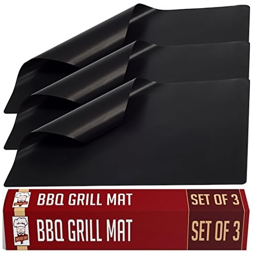 Twisted Chef BBQ Grill Mats Non Stick Best for Charcoal and Gas