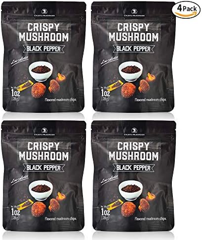 Shiitake mushroom crisps, Crispy Mushroom, Low fat snack pack, Crunchy healthy, Vegetable crisps, Mushroom snack, vegetable snacks, healthy crunchy snacks, mushroom chips snacks, Pack of 4