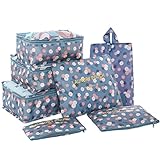 HiDay 7 Set Packing Cube - 3 Travel Cubes + 3 Pouches + 1 Shoes Bag - Travel Packing