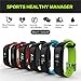 MSRM P1 Waterproof Smart Band Fitness Tracker with Heart Rate Monitor and Blood Pressure Sports Smart Bracelet Call/MSM Reminder Support Android 4.3 above, IOS 8.0 above
