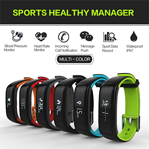 Msrm P1 Waterproof Smart Band Fitness Tracker With Heart Rate