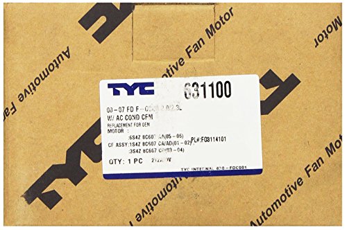 image for TYC 631100 Ford Focus Replacement Condenser Cooling Fan Motor, unisex-