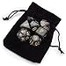 Wiz Dice Series II - Polyhedral Dice Set for Tabletop RPG Adventure Games with a Dice Bag - DND Dice Set, Suitable for Magic The Gathering and Dice Games Alike - Stardust - 7 ct