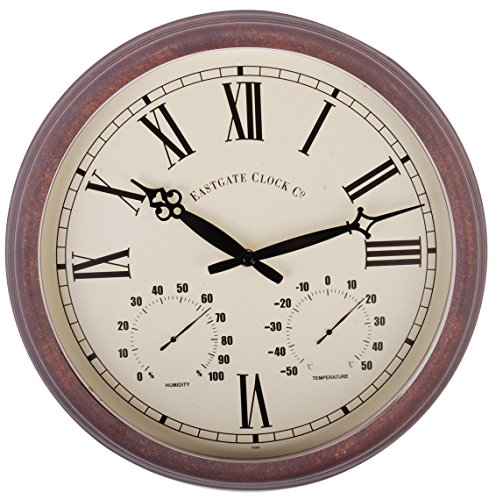 Esschert Design Roman Numerals Plastic Clock, Large