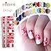 HIGH'S 20pcs Nail Polish Strips Art Polish Stickers Self-Adhesive Nail Decal Wraps for Women Girls Fullnail Polish Patch Strips for Wedding (Red Christmas)