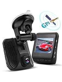 WHLZD 2K Super HD Car Dash Cam with GPS - Night Vision Dashboard Camera Recorder Ambarella A12 Car Security DVR, Parking Monitor Loop Recording with G-sensor and Motion Detection Supporting TF Card