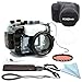 for Sony A6500 A6400 A6300 A6000 [ILCE-6500/6400/6300/6000] 195FT/60M Underwater Camera Diving Waterproof housing(Housing + Cover + Red Filter)