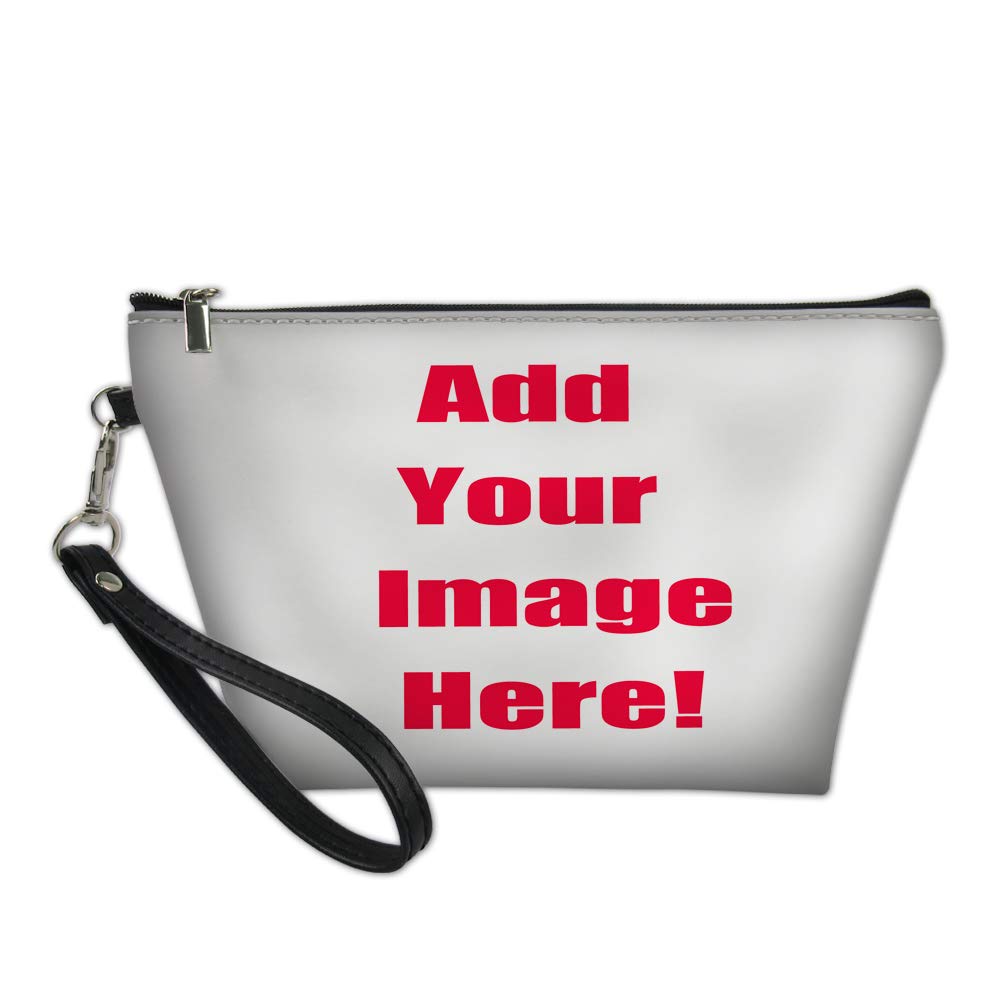 HUGS IDEA Custom Cosmetic Bags Pu Leather Makeup Pouch Multi-functional Pen Holder Pencil Case for Women Girls