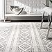 nuLOOM Sarina Tribal Diamonds Area Rug, 4x6, Grey