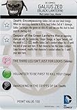 Heroclix DC War of Light #058 Galius Zed (Black Lantern) Figure Complete with Character Card