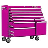 The Original Pink Box PB4109R 41-Inch 9-Drawer 18G Steel Rolling Tool Cabinet, Pink