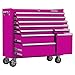 The Original Pink Box PB4109R 41-Inch 9-Drawer 18G Steel Rolling Tool Cabinet, Pink