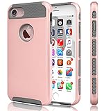 iPhone 7 Case, Tekcoo™ [TDuke Series] iPhone 7 (4.7 INCH) Protective Case Shock Absorbing Hard Hybrid Defender Glossy Cover [Scratch Proof] Plastic Shell + TPU Rubber Inner [Rose Gold/Grey]