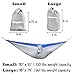ELEMENTEX Portable Parachute Nylon Travel Camping Backpacking Hammock - Small Gray & Green