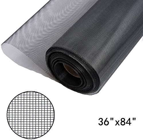 Shatex Fiberglass Screen Kit, Fiberglass Door Window Screen with Spline and Install Tool, 36"x84"