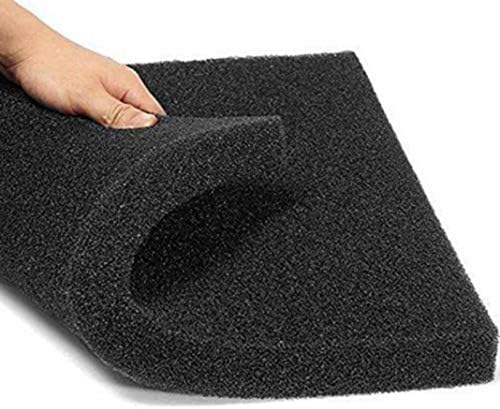 YooGer 2Pcs Aquarium Filter Sponge, Black Foam Pond Fish Tank Aquarium Sponge Biochemical Filter Filtration Pad, 130x130x10 mm